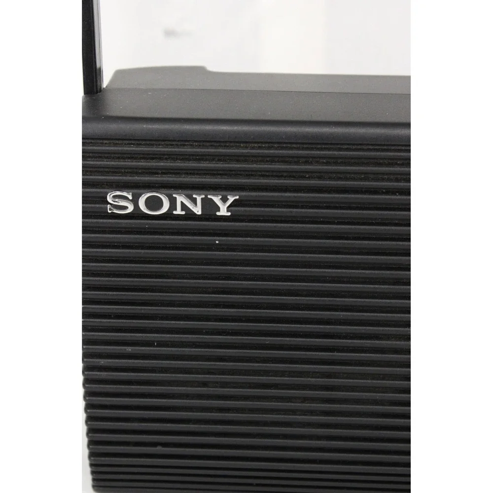 Sony ICF-24 Portable FM AM 2-Band Radio Black Analog Receiver Retro Works